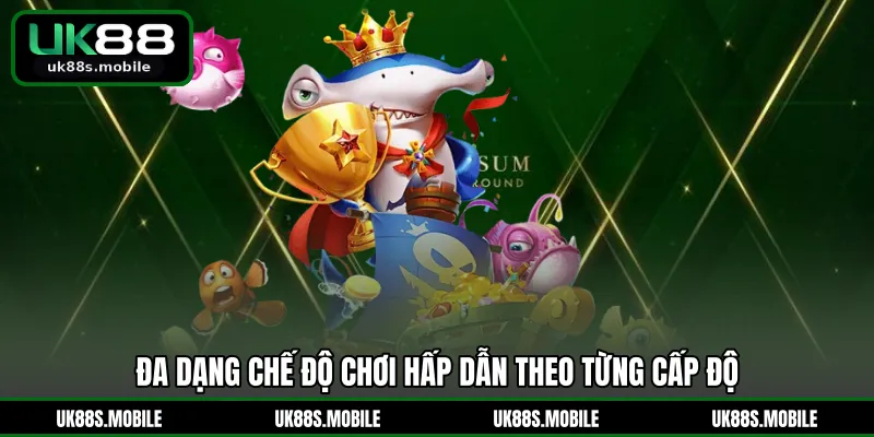 Đa dạng chế độ chơi hấp dẫn theo từng cấp độ